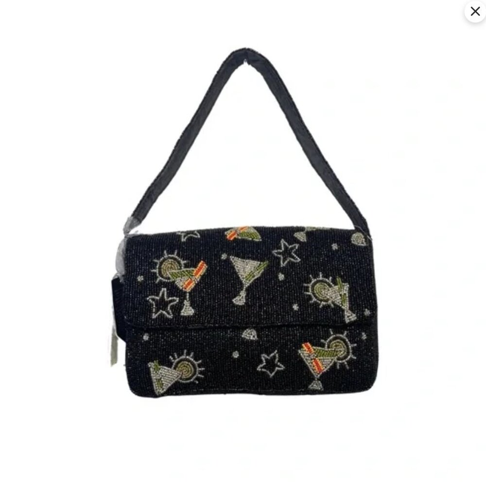 Martini Beaded Shoulder Bag